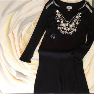 Old navy black soft linen dress! medium size 6-8